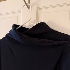 Athleta Black Cowl Neck Sweatshirt Dress